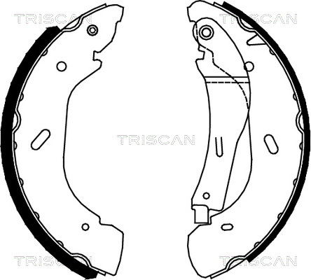 Bremsbackensatz Hinterachse Triscan 8100 16005 von Triscan