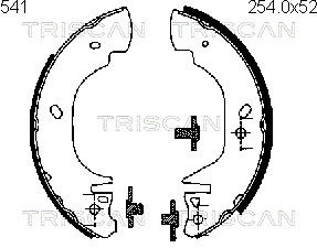 Bremsbackensatz Hinterachse Triscan 8100 16541 von Triscan