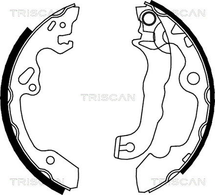 Bremsbackensatz Hinterachse Triscan 8100 16632 von Triscan