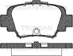 Bremsbelagsatz, Scheibenbremse Hinterachse Triscan 8110 14002 von Triscan