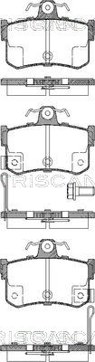 Bremsbelagsatz, Scheibenbremse Hinterachse Triscan 8110 17011 von Triscan