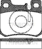 Bremsbelagsatz, Scheibenbremse Hinterachse Triscan 8110 23006 von Triscan