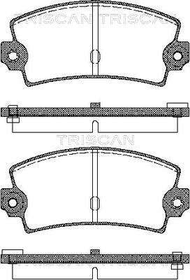 Bremsbelagsatz, Scheibenbremse Hinterachse Triscan 8110 25016 von Triscan