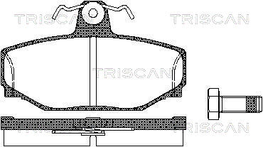 Bremsbelagsatz, Scheibenbremse Hinterachse Triscan 8110 27919 von Triscan