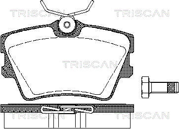 Bremsbelagsatz, Scheibenbremse Hinterachse Triscan 8110 29014 von Triscan