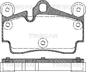 Bremsbelagsatz, Scheibenbremse Hinterachse Triscan 8110 29050 von Triscan