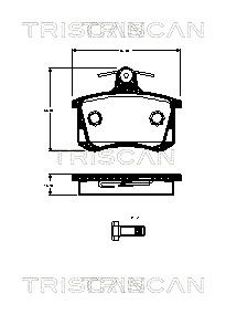 Bremsbelagsatz, Scheibenbremse Hinterachse Triscan 8110 29070 von Triscan