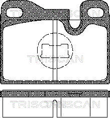 Bremsbelagsatz, Scheibenbremse Hinterachse Triscan 8110 29158 von Triscan