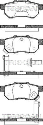 Bremsbelagsatz, Scheibenbremse Hinterachse Triscan 8110 40003 von Triscan