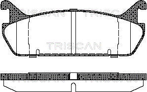 Bremsbelagsatz, Scheibenbremse Hinterachse Triscan 8110 50020 von Triscan