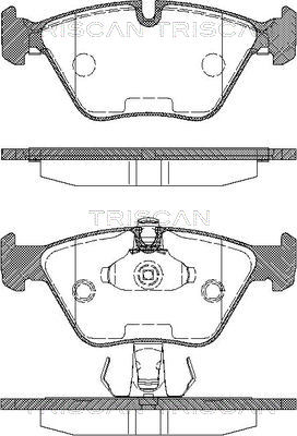 Bremsbelagsatz, Scheibenbremse Vorderachse Triscan 8110 11010 von Triscan