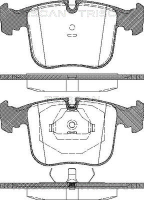 Bremsbelagsatz, Scheibenbremse Vorderachse Triscan 8110 11012 von Triscan