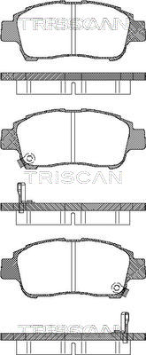 Bremsbelagsatz, Scheibenbremse Vorderachse Triscan 8110 13019 von Triscan