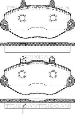 Bremsbelagsatz, Scheibenbremse Vorderachse Triscan 8110 16010 von Triscan