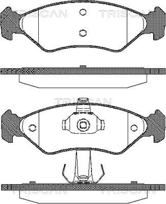 Bremsbelagsatz, Scheibenbremse Vorderachse Triscan 8110 16168 von Triscan