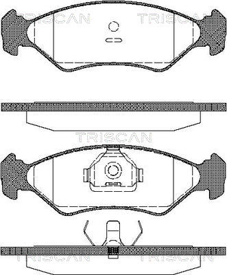 Bremsbelagsatz, Scheibenbremse Vorderachse Triscan 8110 16918 von Triscan