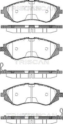 Bremsbelagsatz, Scheibenbremse Vorderachse Triscan 8110 21001 von Triscan