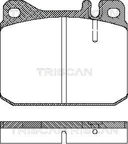 Bremsbelagsatz, Scheibenbremse Vorderachse Triscan 8110 23222 von Triscan