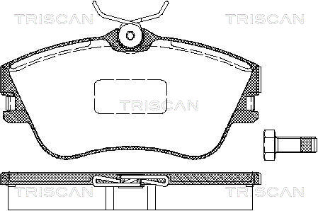 Bremsbelagsatz, Scheibenbremse Vorderachse Triscan 8110 29001 von Triscan