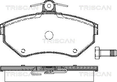 Bremsbelagsatz, Scheibenbremse Vorderachse Triscan 8110 29010 von Triscan