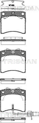 Bremsbelagsatz, Scheibenbremse Vorderachse Triscan 8110 29027 von Triscan