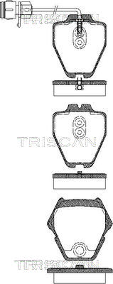 Bremsbelagsatz, Scheibenbremse Vorderachse Triscan 8110 29032 von Triscan