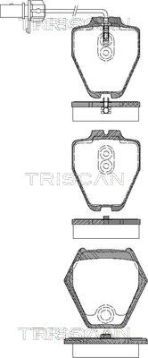 Bremsbelagsatz, Scheibenbremse Vorderachse Triscan 8110 29045 von Triscan