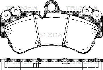 Bremsbelagsatz, Scheibenbremse Vorderachse Triscan 8110 29048 von Triscan