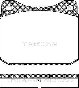 Bremsbelagsatz, Scheibenbremse Vorderachse Triscan 8110 29788 von Triscan