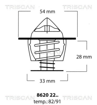 Thermostat, Kühlmittel Triscan 8620 2291 von Triscan