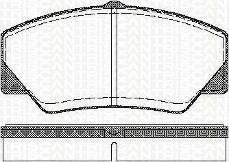 Triscan 8110 16844 Bremsbelagsatz, Scheibenbremse - (4-teilig) von Triscan