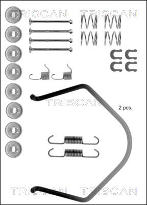 Zubehörsatz, Bremsbacken Hinterachse Triscan 8105 132506 von Triscan