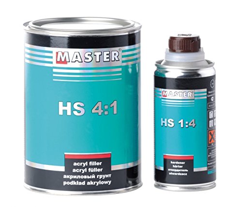 Master Troton 2K Acryl Füller Grundierung Primer HS 4:1 0,8L Schwarz + Härter 0,2L von Troton