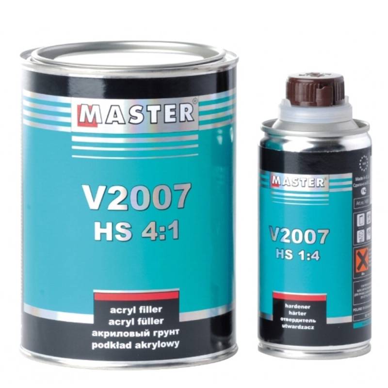 Master Troton 2K Acryl Füller Grundierung Primer HS V2007 4:1 0,8L Grau + Härter 0,2L von Troton