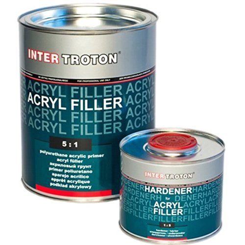 Troton HS FÜLLER GRUNDIERUNG 2K Acryl Primer 5:1 2,5L Grau + HÄRTER 0,5L Inter von Troton