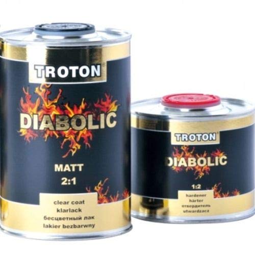 Troton Master 2K HS ACRYL KLARLACK MATT 2:1 Kratzfest 1L + HÄRTER 0,5L DIABOLIC von Troton