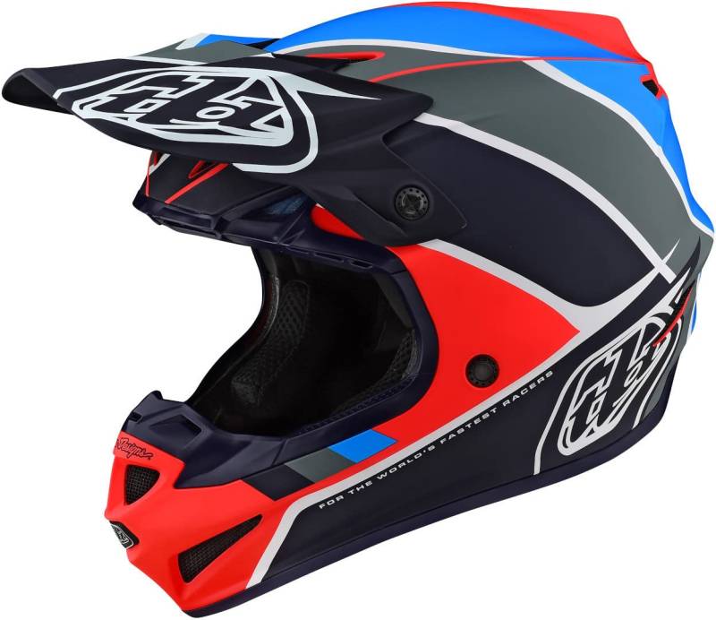 Troy Lee Designs SE4 PA Beta Jugend Motocross Helm (Blue/Orange,L) von Troy Lee Designs