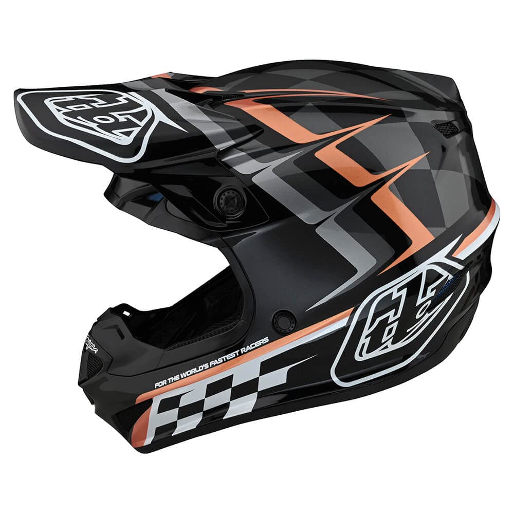 Troy Lee Designs SE4 Warped Polyacrylite MIPS Motocross Helm (Black,XXL (62/63)) von Troy Lee Designs