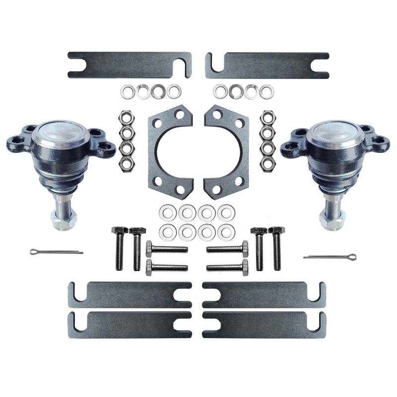 Oberes Kugelgelenk Distanzscheiben 10mm mit Sturzkorrekturscheiben und Kugelgelenken für Isuzu Trooper I, Campo, KB, D-MAX I, Opel Campo, Frontera, Monterey mit Federungslift | Federung Tuning Set von Truh.pl