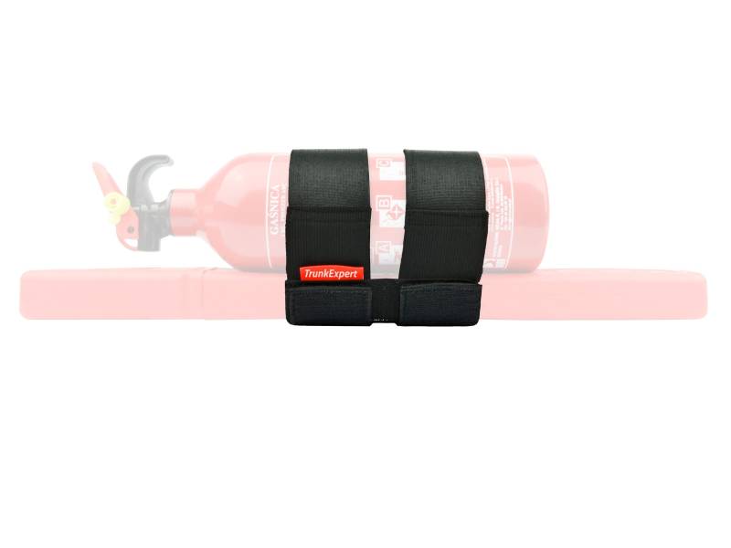 TrunkExpert Halterung für einen 1 kg Auto-Feuerlöscher Organizer Brandschutz Sicherer Transport eines Feuerlöschers Einfache Montage Universal 39-44 cm x 13 cm pro Warndreieck von TrunkExpert