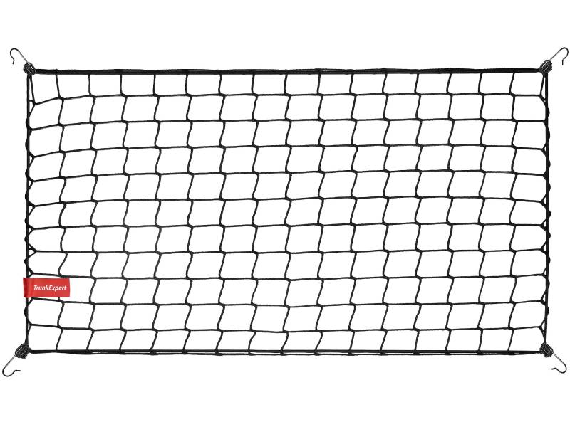 TrunkExpert Kofferraum Netz Kompatibel mit BMW Serie 7 (F01) Sedan: 2008-2015 Gepäcknetz mit 4 Haken zum Befestigen Kofferraumnetz Veranstalter Elastisch Kofferraumnetz Organizer & Sicherung von TrunkExpert