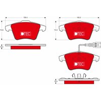 Bremsbelagsatz TRW GDB1721DTE, Vorne von Trw