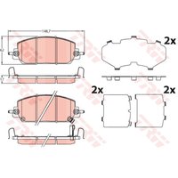 Bremsbelagsatz TRW GDB2244, Vorne von Trw
