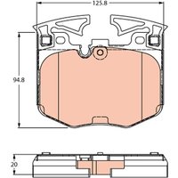 Bremsbelagsatz TRW GDB2260, Vorne von Trw