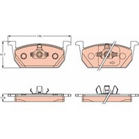 Bremsbelagsatz TRW GDB2266, Vorne von Trw