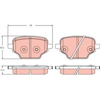 Bremsbelagsatz TRW GDB2410 von Trw