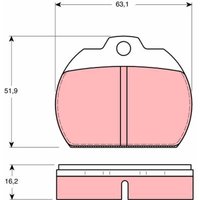Bremsbelagsatz TRW GDB591, Vorne von Trw