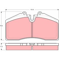 Bremsbelagsatz TRW GDB966, vorne, hinten von Trw