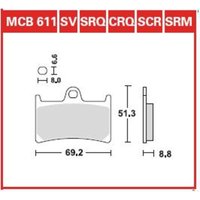 Bremsbelagsatz TRW MCB611SCR Keine Straßenzulassung von Trw