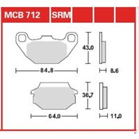 Bremsbelagsatz TRW MCB712SRM von Trw